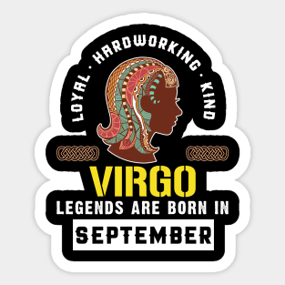 Zodiac Virgo: Born In September Sticker